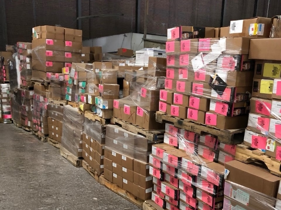 Stock awaiting secure destruction